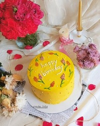 کیک شیفون خامه ی