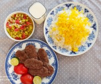 کته و کباب تابه ای