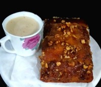 کیک گردو کاراملی