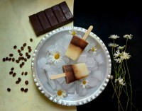 بستنی یخی سه رنگ با شیر