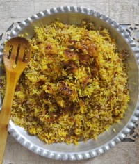 پلو مرغ سه لایه