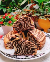 کیک زبرا ورق بزن دوست من (◍•ᴗ•◍)❤⁩