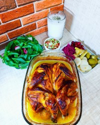 مرغ تنوری مرینه شده