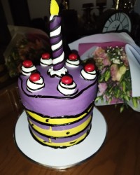 کیک کارتنی تولد خواهرم ❤️ تولدت مبارک خواهرم❤️