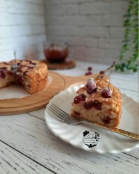 کیک آلبالو اسفنجی