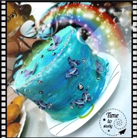 جشن_غدیر خانم_محبی کیک تولد همسر عزیزم که خودم با عشق براش درست کردم❤️ خیلی خوشرنگ شده بود