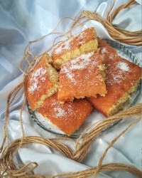 کیک تخته ای نارگیل و کشمش