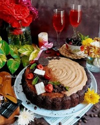 کیک کرمدار قهوه