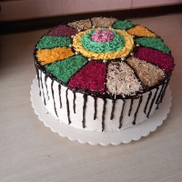 کیک اسفنجی اولین بار کار خودم امیدوارم بپسندید