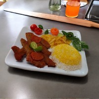 برنج و کباب تابه ای