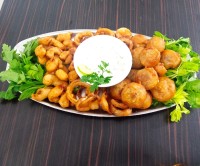 بنیه ی میگو ،قارچ و پیاز وسس تارتار