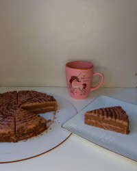 کیک دارک چاکلت کافی شاپی