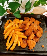 مرغ پاپ کورنی سوخاری