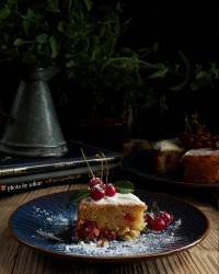 کیک آلبالو اسفنجی