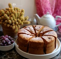 کیک آلبالو اسفنجی