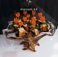 بقچه بادمجان گوشت و پنیر