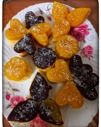 کیک حلوا نسکافه ای و زعفرانی