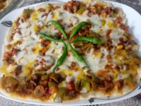 پیتزا قارچ وگوشت