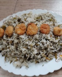 باقالی پلو با میگو