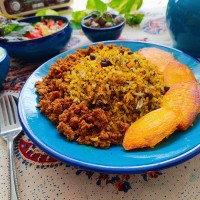 نخود پلو با نخود سیاه