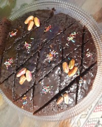 کیک خیس شکلاتی نون شکم پر