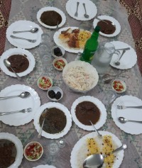 مهمونی فسنجون قورمه_سبزی سالادماکارونی