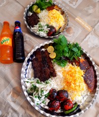 کباب کوبیده با سنگدان مرغ