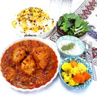 مرغ با رب آلو