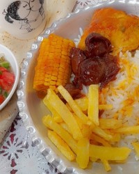 برنج ومرغ __