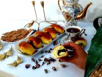 پیراشکی بامغزشکلات پولک کنجدی