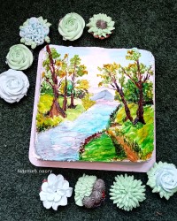 نقاشی روی خامه