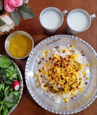 چلو گوشت یا زیر برنجی