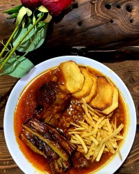 قیمه بادمجون تقدیم به دیدگان زیباتون