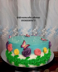 کیک بهاریِ دخترونه سفارشی :)