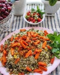 پلو نخود فرنگی