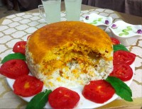 بادمجان پلو قزوینی