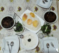 قرمه سبزی ماست بورانی بادمجون جاتون خالی