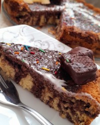 کیک زبرا پنبه ای
