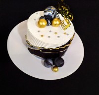 کیک تولد با تکنیک ماربل