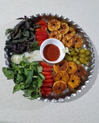 کتلت مرغ کنجدی وساده