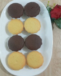 کاپ کیک شکلاتی و وانیلی