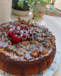 کیک_ نسکافه ای_ موزی