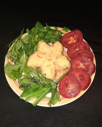 سیب زمینی با فلفل قرمز