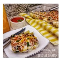 گراتین ژامبون و سیب زمینی