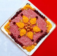 آلبالو پلو با کوفته قلقلی مرغ