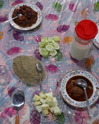کال کباب . شیرینی قاتوق. فسنجون