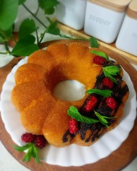 کیک با اسانس پرتقال بازاری