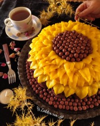 کیک حلوا نسکافه ای