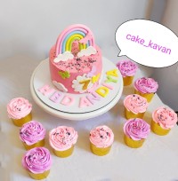 کیک تولد رنگین کمان