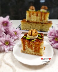 کیک موز و گردو
